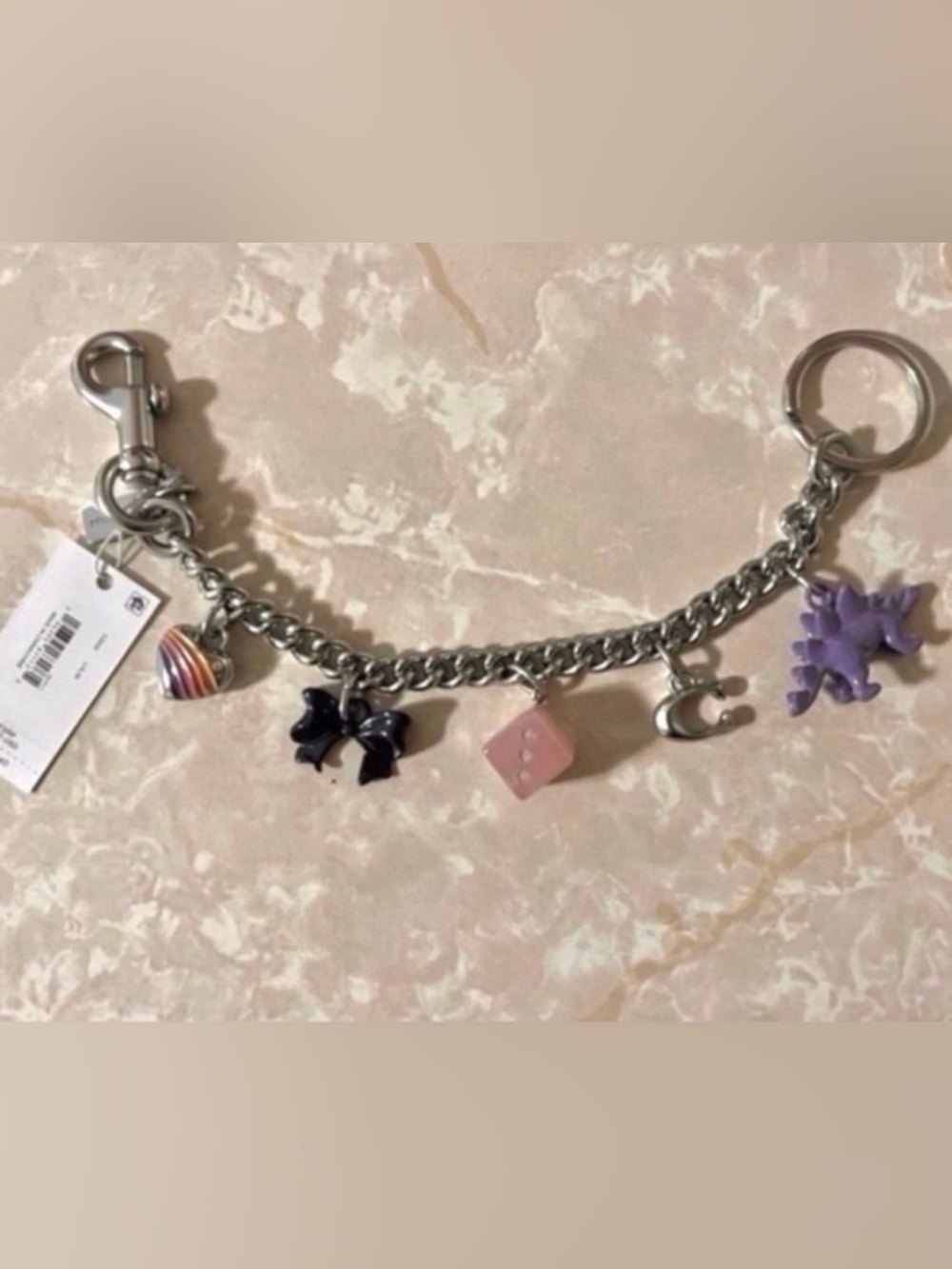 Coach Silver Strap with Charms